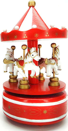 Giostra Carosello con Cavallucci per villaggio di Natale con meccanismo a corda Casa e cucina/Decorazioni per interni/Addobbi e decorazioni per ricorrenze/Decorazioni natalizie/Oggettistica MagiediNatale.it - Altamura, Commerciovirtuoso.it