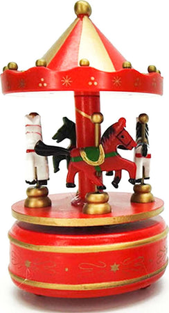 Giostra Carosello con Cavallucci per villaggio di Natale con meccanismo a corda Casa e cucina/Decorazioni per interni/Addobbi e decorazioni per ricorrenze/Decorazioni natalizie/Oggettistica MagiediNatale.it - Altamura, Commerciovirtuoso.it