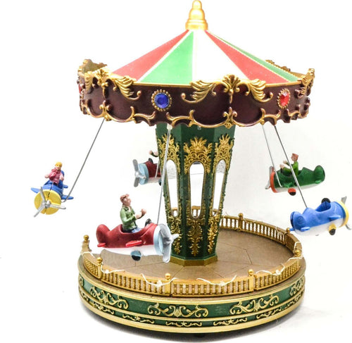 Giostra Carosello gigante con aeroplani in movimento per villaggio di Natale con animazioni e luci Casa e cucina/Decorazioni per interni/Addobbi e decorazioni per ricorrenze/Decorazioni natalizie/Oggettistica MagiediNatale.it - Altamura, Commerciovirtuoso.it