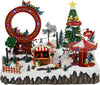 Giostra Luna Park per villaggio di Natale con carosello e personaggi h 35,5 cm Casa e cucina/Decorazioni per interni/Addobbi e decorazioni per ricorrenze/Decorazioni natalizie/Oggettistica MagiediNatale.it - Altamura, Commerciovirtuoso.it
