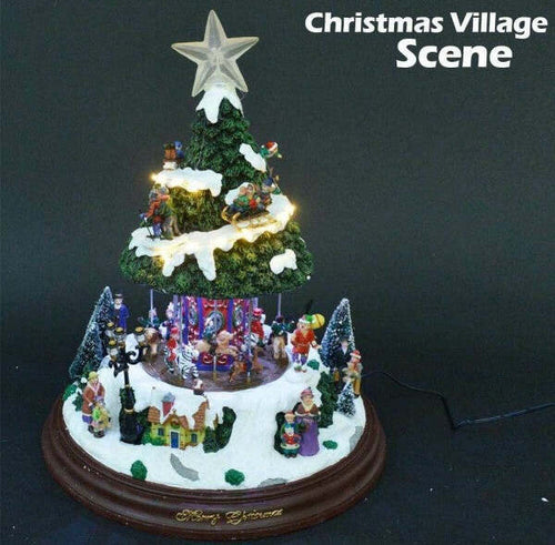 Giostrina-Forma-Albero-Di-Natale-Animato-Innevato-Con-Movimento-Luci-E-Suoni