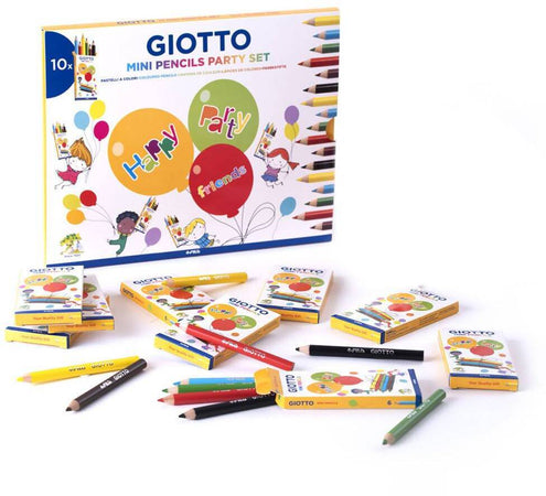 Giotto Mini Pencils Party Gifts 10 Astucci Regalo Da 6 Mini Matite Colorate Per Bambini