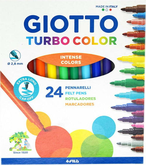Giotto Trubo Color 24 Colori Pennarelli Colorati Cancelleria e prodotti per ufficio/Penne matite scrittura e correzione/Marcatori ed evidenziatori/Pennarelli per disegno Serena Photo & Shop - Sant’Alessio Siculo, Commerciovirtuoso.it
