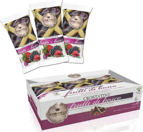 Giovanni Cova & C 30x Crostatina Frutti Di Bosco Monoporzione 40gr Confezione Multipack Da 30 Pezzi Crostatine Monoporzione Con Marmellata Alimentari e cura della casa/Snack dolci e salati/Biscotti/Alla frutta Franco Pausa Caffè - Albano Laziale, Commerciovirtuoso.it