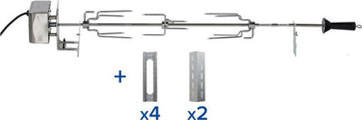 Girarrosto Premium Con Motore Elettrico Spiedo E Forche per Rosticceria Giardino e giardinaggio/Barbecue e picnic/Accessori per barbecue e affumicatori/Griglie per arrostire La Zappa - Altamura, Commerciovirtuoso.it