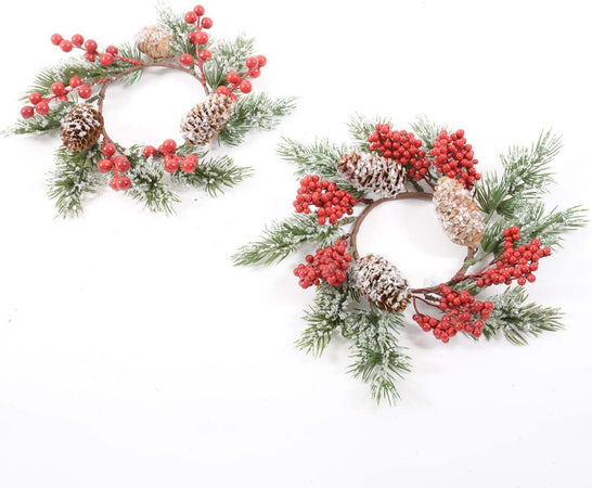 Giro candela porta candela Rosso e verde Ø 25 cm Arredamento per Tavola ed Interni Casa e cucina/Decorazioni per interni/Candele e portacandele/Candele/Candele a colonna MagiediNatale.it - Altamura, Commerciovirtuoso.it