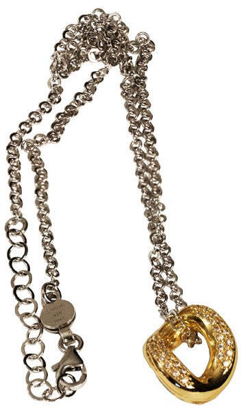 Girocollo argento con pavè di zirconi