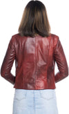 Giselle---Chiodo-Donna-Bordeaux-in-vera-pelle