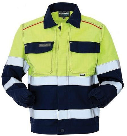 Giubbetto TPS Giallo Blu Giacca da Lavoro Multiprotezione Antiacido Antistatico