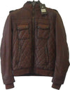 Giubbino da uomo sportivo VIP MILANO art. 18319 piumino imbottito marrone con cappuccio removibile e zip giubbino uomo L'Orchidea - Siderno, Commerciovirtuoso.it