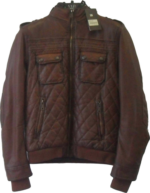 Giubbino da uomo sportivo VIP MILANO art. 18319 piumino imbottito marrone con cappuccio removibile e zip giubbino uomo L'Orchidea - Siderno, Commerciovirtuoso.it