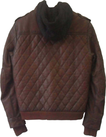 Giubbino da uomo sportivo VIP MILANO art. 18319 piumino imbottito marrone con cappuccio removibile e zip giubbino uomo L'Orchidea - Siderno, Commerciovirtuoso.it