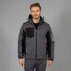 Giubbotto Da Lavoro Uomo Giacca Grigia Softshell 3 Strati Invernale Maniche Rimovibili Impermeabile Giubbotto Imbottito Losanna James Ross Collection Jrc Cappuccio Antipioggia Termico