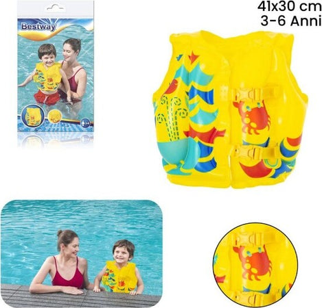 Giubbotto-Galleggiante-Tropical-Nuoto-Bambini-41x30cm-Mare-Spiaggia-Piscina-32069