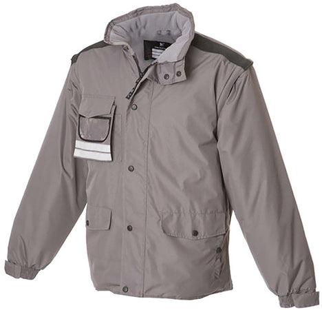 Giubbotto Monaco Grigio Giubbino da Lavoro Imbottito Maniche Staccabili Impermeabile