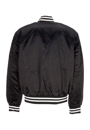 BILLIONAIRE BOYS CLUB Giubbotto Bomber Uomo College Satin Bomber Jacket Black da uomo