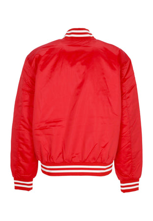 BILLIONAIRE BOYS CLUB Giubbotto Bomber Uomo College Satin Bomber Jacket Red da uomo