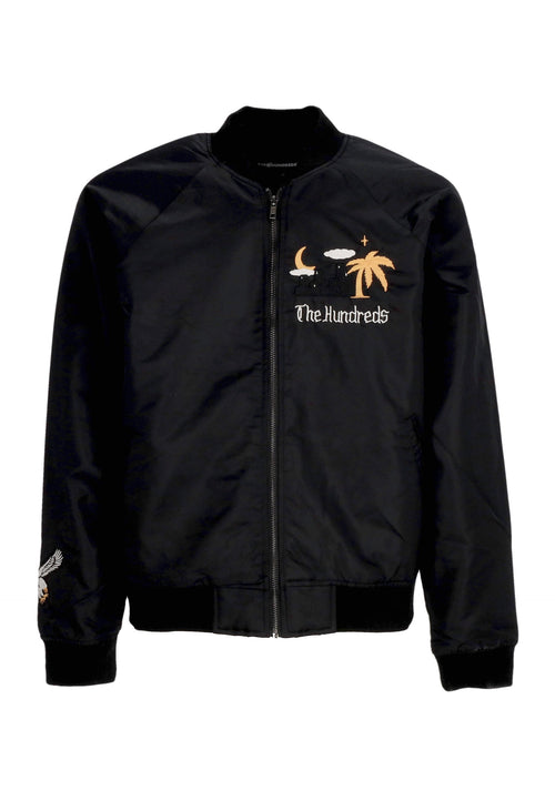THE HUNDREDS Giubbotto Bomber Uomo East Souvenir Jacket Red da uomo
