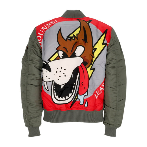 ALPHA INDUSTRIES Giubbotto Bomber Uomo Ma-1 Vf Fighter Squadron Vintage Green da uomo