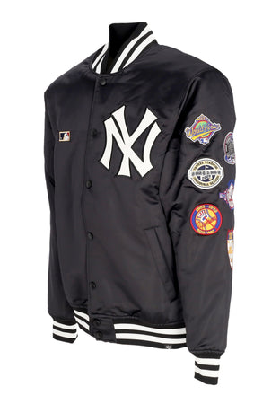 47 BRAND Giubbotto Bomber Uomo Mlb Multi Kingsland Jacket Neyyan Jet Black da uomo