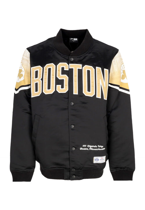 NEW ERA Giubbotto Bomber Uomo Nba Ce Snap Satin Jacket Boscel Black/original Team Colors da uomo