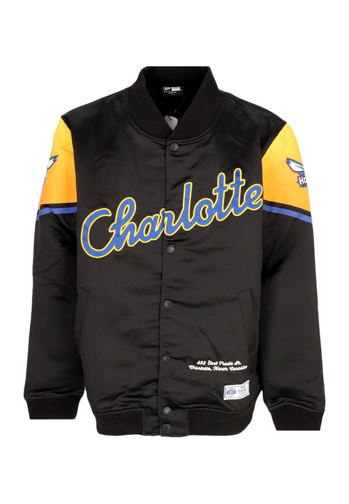 NEW ERA Giubbotto Bomber Uomo Nba Ce Snap Satin Jacket Chahor Black/original Team Colors da uomo