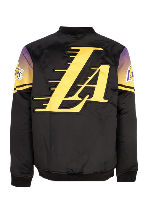 NEW ERA Giubbotto Bomber Uomo Nba Ce Snap Satin Jacket Loslak Black/original Team Colors da uomo