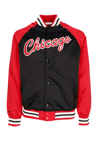 MITCHELL &amp; NESS Giubbotto Bomber Uomo Nba Double Clutch Lw Satin Jacket Chibul Original Team Colors da uomo