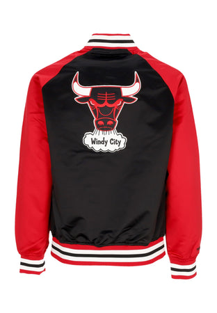 MITCHELL &amp; NESS Giubbotto Bomber Uomo Nba Double Clutch Lw Satin Jacket Chibul Original Team Colors da uomo
