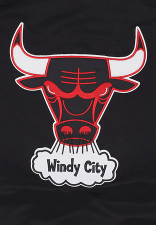 MITCHELL &amp; NESS Giubbotto Bomber Uomo Nba Double Clutch Lw Satin Jacket Chibul Original Team Colors da uomo