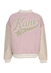 KARL KANI Giubbotto College Donna W Retro Patch Star Logo Os College Jacket Rose/light Sand da uomo