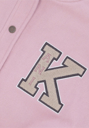 KARL KANI Giubbotto College Donna W Retro Patch Star Logo Os College Jacket Rose/light Sand da uomo