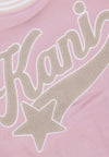 KARL KANI Giubbotto College Donna W Retro Patch Star Logo Os College Jacket Rose/light Sand da uomo