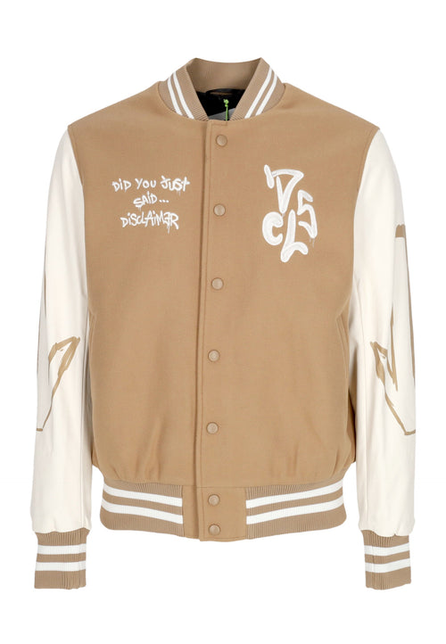 DISCLAIMER Giubbotto College Uomo Bomber Jacket Camel da uomo