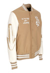 DISCLAIMER Giubbotto College Uomo Bomber Jacket Camel da uomo