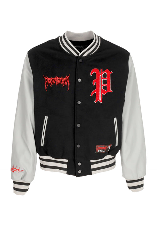 PROPAGANDA Giubbotto College Uomo Misery Varsity Jacket Black da uomo