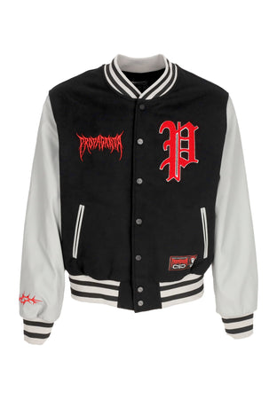 PROPAGANDA Giubbotto College Uomo Misery Varsity Jacket Black da uomo