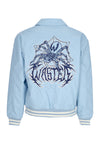WASTED PARIS Giubbotto College Uomo Prey Varsity Jacket Light Blue da uomo