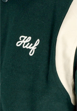 HUF Giubbotto College Uomo Song Varsity Jacket Hunter Green da uomo