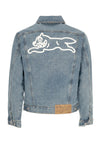 ICE CREAM Giubbotto Jeans Uomo Check Lined Denim Trucker Jacket Vintage Wash Blue da uomo