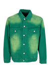 BILLIONAIRE BOYS CLUB Giubbotto Jeans Uomo Garment Dyed Denim Jacket Green da uomo