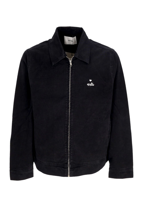ARTE Giubbotto Jeans Uomo Heart Logo Jacket Black da uomo