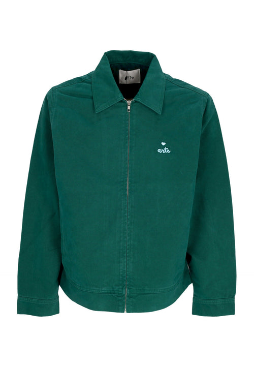 ARTE Giubbotto Jeans Uomo Heart Logo Jacket Green da uomo