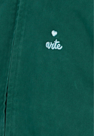 ARTE Giubbotto Jeans Uomo Heart Logo Jacket Green da uomo