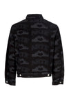 ARTE Giubbotto Jeans Uomo Heart Printed Jacket Black da uomo