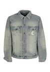 KARL KANI Giubbotto Jeans Uomo Og Os Padded Denim Jacket Blue Sand da uomo