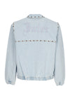 IUTER Giubbotto Jeans Uomo Rivets Harrington Denim Jacket Light Blue da uomo