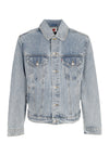 ICE CREAM Giubbotto Jeans Uomo Running Dog Denim Trucker Jacket Light Wash Blue da uomo