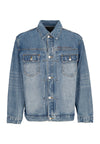 BILLIONAIRE BOYS CLUB Giubbotto Jeans Uomo Script Logo Denim Jacket Mid Wash Blue da uomo