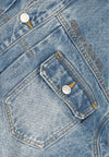 BILLIONAIRE BOYS CLUB Giubbotto Jeans Uomo Script Logo Denim Jacket Mid Wash Blue da uomo